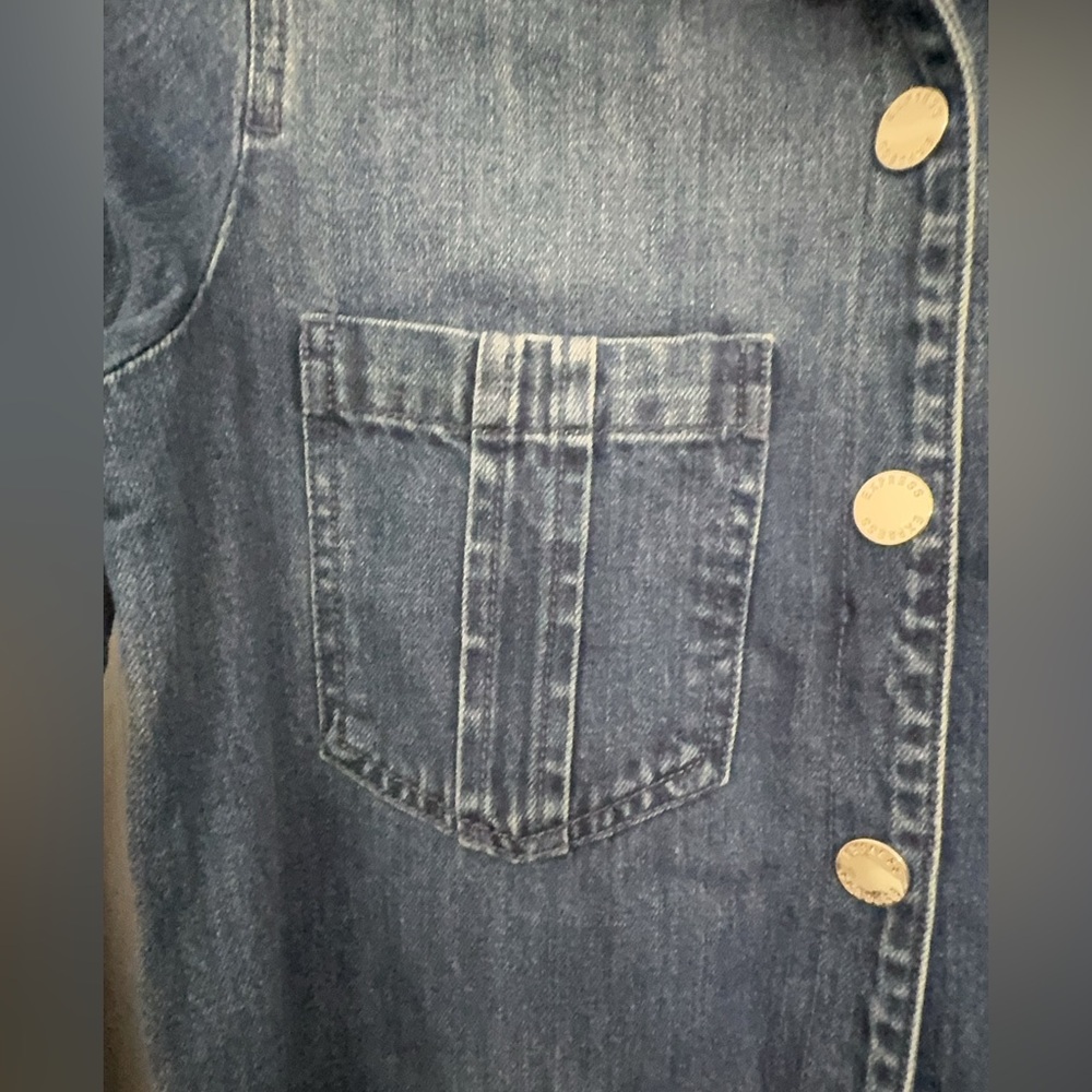 Express Women's Blue Denim Shirt short jumpsuit XS - Picture 7 of 13